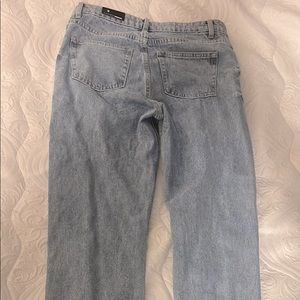 Fashion Nova Jeans- chase the dream slit straight leg jeans